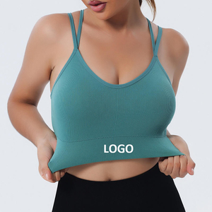 Sujetador deportivo de Yoga de alto soporte para mujer, sujetador sin costuras con logotipo frontal y espalda cruzada de cuatro vías, nuevo - Product Image 6