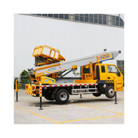 Échelle aérienne de 32m 36m, échelle mobile de levage de voiture, grue de voiture, échelle télescopique, travaux de construction, ascenseur aérien