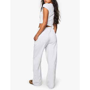 100% coton gros femmes survêtements séchage rapide survêtements manches courtes femmes respirant survêtements - Product Image 2