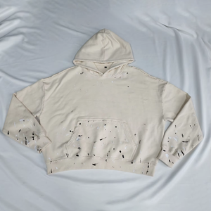 Precio barato MOQ bajo Sudaderas con capucha bordadas para hombres Estilo vintage Sudaderas con capucha transpirables y ecológicas para hombres desgastados - Product Image 1