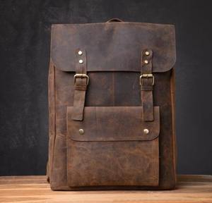 Personnalisé Vintage marron en cuir véritable CLC unisexe mode sportif Hipster Style voyage sac de sport bonbons Logo personnalisé cadeau - Product Image 1