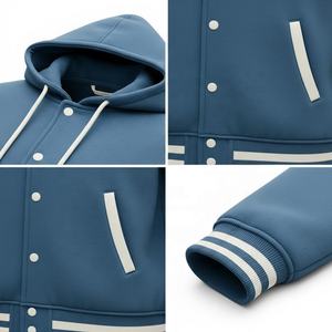 Conjunto Deportivo de Invierno para Hombre, Talla Grande, Sudadera con Capucha de Béisbol, Chándal Transpirable de Poliéster y Algodón de Punto - Product Image 3