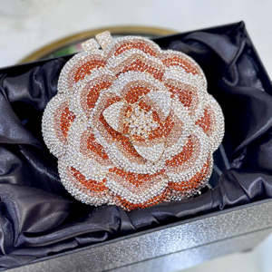 Glamorous Classic Half <b>Moon</b> Pearl Crystal PU Leather Clutch Bag for Women Party Casual Elegant Wedding Evening Handbag India - Product Image 3