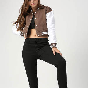 2025 femmes basket-ball culture université veste personnalisé 100% laine hiver veste motif à carreaux doublure en Nylon tricoté en gros OEM - Product Image 6