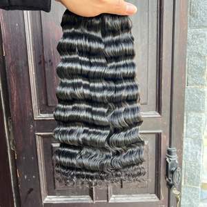 Paquetes de ondas profundas de un solo donante 100% Extensiones de cabello humano alineadas con cutícula natural vietnamita Extremos de cabello súper doblemente dibujados - Product Image 3