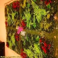 Système de mur végétal vertical 40*60cm, mur de feuilles, plantes artificielles en plastique - Décoration intérieure moderne persistante pour Halloween et la Fête des Pères