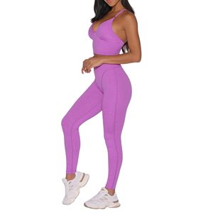 Pantalones de yoga de cintura cruzada para mujer, sin costura frontal, levanta glúteos, cintura elástica, leggings de gimnasio de cintura alta, tacto suave, secado rápido - Product Image 4