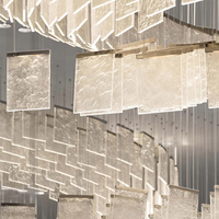 Lustres en acrylique LED de conception d'art moderne pour restaurant, centre commercial, hôtel 5 étoiles, luminaires suspendus