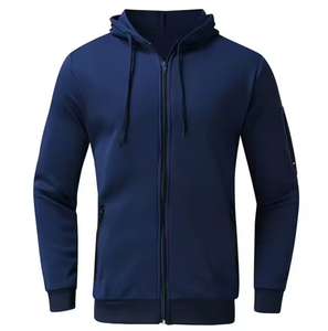 Survêtements pour hommes personnalisables en gros, fermeture éclair, haute qualité, 100% coton, ensemble décontracté confortable pour l'hiver, logo par sublimation, taille XL - Product Image 3