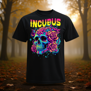 T-shirt Halloween con teschio di corvo e fiore Incubus Morning View - Product Image 3