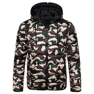 Veste matelassée d'hiver pour homme en toile, col montant, broderie personnalisée OEM de haute qualité, logo frontal - Product Image 1