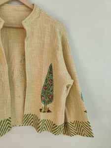 Chaqueta Bomber de Algodón Estampada en HD, Reversible, Ecológica, Hecha a Mano, con Diseño Floral, Manga Corta, Ropa de Invierno - Product Image 5