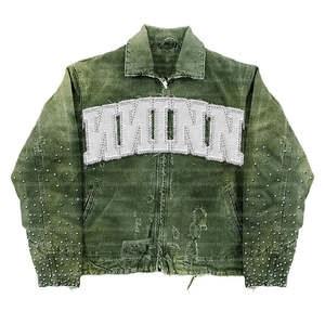 Chaqueta de Uniforme de Béisbol de Alta Calidad OEM para Hombre, Chaqueta Universitaria de Lona Personalizada con Bordado, Talla Grande, Algodón para Otoño - Product Image 5