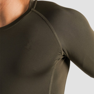 Camiseta Deportiva de Manga Larga para Hombre, con Logotipo Personalizado OEM, Compresión, Transpirable, Ecológica, de Secado Rápido, Producción al por Mayor - Product Image 4