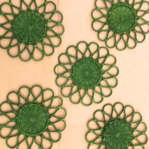 Sous-verre en rotin naturel tissé à la main, antidérapant, décoratif, pour table de cuisine, imperméable, fabriqué au Vietnam - Product Image 5