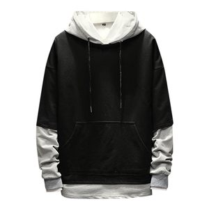 Solid Color Pullover Splicing Patchwork Regular Fit <b>Velour</b> Outerwear <b>Sweatshirt</b> Hip Hop Style Autumn Hoodie OEM Wholesale Screen - Product Image 5