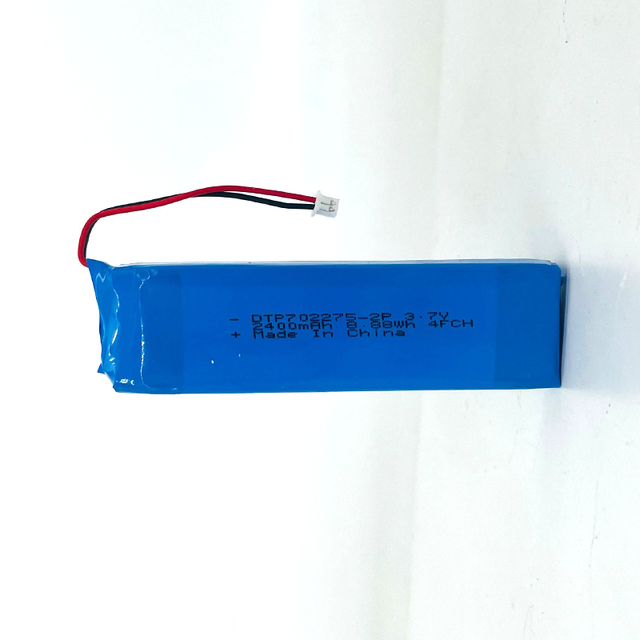 New Customized DTP Brand 3.7v Li-Polymer 2P Battery Pack 2400mAh 500 Cycles for Mp3 Player