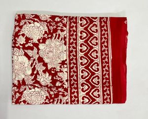 Vente en gros de sarongs paréo d'été de couleur organique imprimés en bloc à la main, teinture végétale naturelle; châles traditionnels en tissu faits à la main - Product Image 6