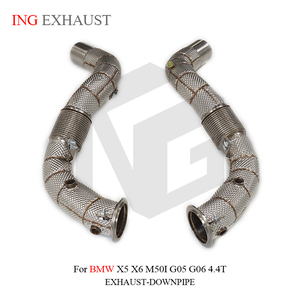 Système d'échappement ING pour <span class=keywords><strong>BMW</strong></span> X5 Xdrive50i, downpipes 2019, en acier inoxydable, pour <span class=keywords><strong>BMW</strong></span> X5 X6 <span class=keywords><strong>M50i</strong></span> G05 G06 4.4T - Product Image 6