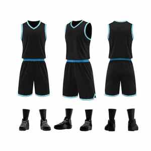 Dernier modèle de maillot de basket-ball personnalisé maillots de basket-ball unis réversibles ensemble d'uniformes vêtements de basket-ball pour hommes - Product Image 6