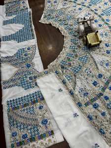 Traje Lehenga Choli bordado tradicional de Georgette de imitación elegante para mujer del proveedor indio directo Dupatta de red para indio - Product Image 6