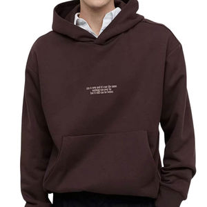 Sweat-shirts à capuche surdimensionnés pour hommes personnalisés, en tissu tricoté doux et chaud de qualité supérieure, confortables, élégants, décontractés, douillettes, brodés - Product Image 1