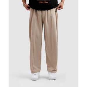 Pantalon plissé taupe unisexe coupe décontractée 240 GSM respirant 100% coton - Product Image 4