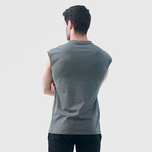 เสื้อกล้ามเล่นยิมของผู้ชายเสื้อยืดสำหรับใส่ออกกำลังเสื้อกล้ามมวยปล้ำทรงหลวมออกแบบได้ตามต้องการฤดูร้อน - Product Image 5