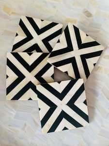 Ensemble de 4 sous-verres à thé de luxe faits à la main Style classique indien incrustation d'os dessus de table support de tasse de table tapis et tampons - Product Image 4