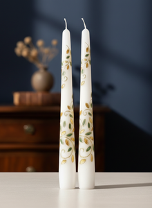 Hand Painted Soy Wax <b>Taper</b> <b>Candles</b>-Smokeless Fragrance for Christmas & Holiday Use Everyday and Special Occasions - Product Image 3