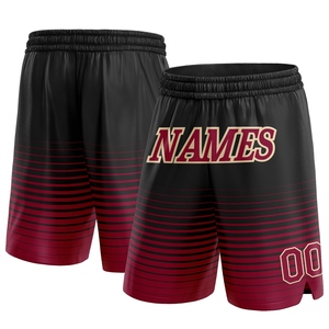 Industrie Direct Engro Sportswear Short de basket-ball personnalisé noir marron à fines rayures mode authentique Short de basket-ball - Product Image 1