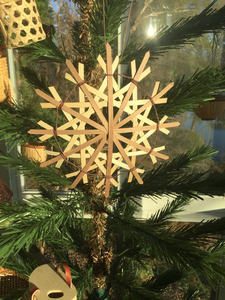 Adornos Navideños de Bambú Sostenible, Decoración Rústica Hecha a Mano, Decoración Minimalista para Árbol, Lentejuelas Brillantes, Diseño Viral - Product Image 2