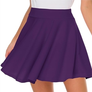 Mini-jupes de haute qualité avec logo personnalisé pour femmes Jupes de tennis teintes unies de couleur unie Vente en gros - Product Image 3