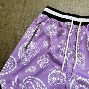 Pantalones Cortos de Baloncesto Personalizados con Logotipo, Impresión por Transferencia de Calor, Estilo Vintage, Tallas Grandes, Secado Rápido, Transpirables, Ropa Deportiva para Adultos - Product Image 4