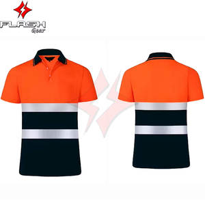 Camiseta Polo de Trabajo de Seguridad Reflectante de Manga Corta para Hombre, Alta Visibilidad, ANSI Clase 1, Impermeable, con Logotipo Personalizado - Product Image 5