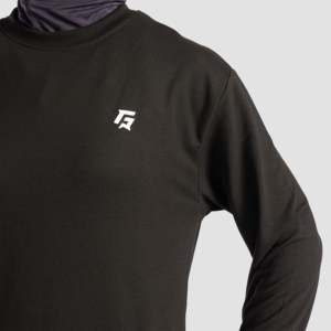 Haut de sport noir en tricot style simple avec fermeture éclair latérale pour l'entraînement - Product Image 5