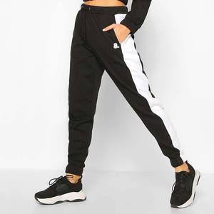 Top qualité personnalisé femmes 100% coton couleur bloc fermeture éclair survêtement ensemble respirant hiver Streetwear survêtement avant Logo - Product Image 4
