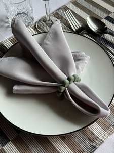 Ronds de serviette, ronds de serviette en rotin, ronds de serviette en osier, décor de table - Product Image 2