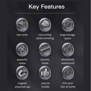 Kit Profesional de Cortapelos Inalámbricos, Recargables por USB, Resistentes al Agua con IPX7, Almacenamiento Magnético, Cuchilla de Cerámica para Aplicaciones en Automóviles - Product Image 1