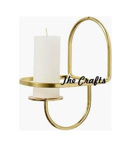 Bougeoir mural en métal couleur or avec bougeoir suspendu de qualité supérieure pour la décoration d'hôtel - Product Image 1