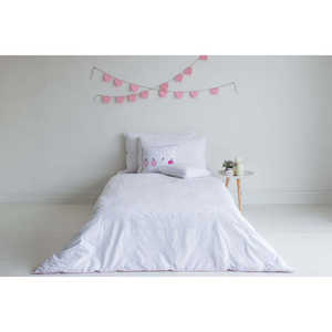 Juego de Sábanas y Fundas de Almohada Pearly Hearts, Ropa de Cama con Elegante Diseño de Corazones para un Toque Romántico - Product Image 4