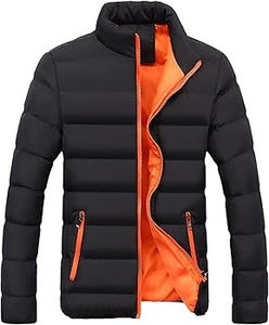 MOOVA TEXTILOES 2025 Veste matelassée légère pour homme de qualité supérieure avec col montant et fermeture éclair Veste d'hiver en duvet matelassée coupe-vent - Product Image 3