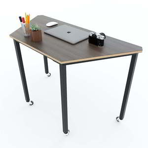 Modern Set of 6 Trapezoidal Plywood <b>Tables</b> with Lego-Style Iron Legs HBLG008 - Product Image 4