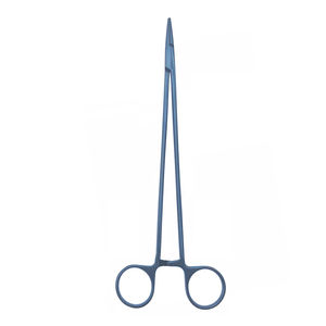 Pince à aiguille Debakey de haute qualité, revêtement bleu, droite, en acier inoxydable chirurgical, pour sutures, manuelle, pour hôpital - Product Image 4