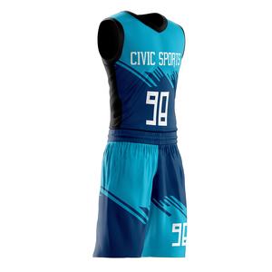 Venta al por mayor, impresión por sublimación personalizada, diseño de uniforme de baloncesto en blanco, ropa deportiva, traje de entrenamiento, uniforme de baloncesto transpirable - Product Image 2