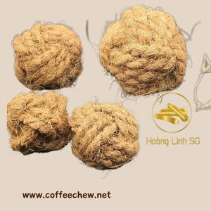 Boule en fibre de coco naturelle, jouet à mâcher à bon prix pour chiens Hoang Linh SG + 84 797 415 298 Sara, jouets pour animaux de compagnie, vente en gros - Product Image 3