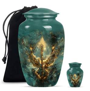 Urne funéraire en aluminium pour cendres humaines Urne funéraire en métal pour adultes Vente en gros - Product Image 4