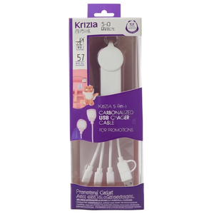 Cavo di Ricarica USB Personalizzato 5-in-1 Krizia per Gadget Promozionali - Product Image 2