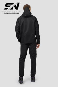 Ensemble de survêtement de course à pied pour homme, coupe-vent noir de haute qualité, design personnalisé, logo personnalisé - Product Image 2