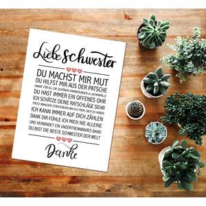 Diseño Minimalista Artístico Impresionista en Papel con Patrón de Naturaleza Muerta, Para Mi Querida Hermana - Product Image 1